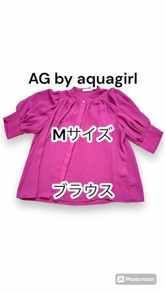 AG by aquagirl エージーバイアクアガールブラウス Mサイズ レディース トップス 半袖 春夏 綺麗め 