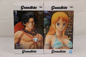 052 k2148 未開封 プライズフィギュア ワンピース Grandista ポートガス・D・エース ナミ 2個セット