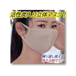 A マスク　６色から選べる　 10枚セット　ベージュ　新品　女性サイズ　活性炭入り　pm2.5 立体マスク　洗って繰り返し使える　花粉症 