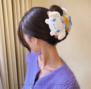 シナモン　ヘアクリップ　バレッタ　髪留め