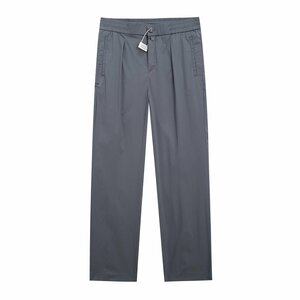 KITON キトン メンズパンツ スラックスパンツ ビジネススーツパンツ　ロング丈　長ズボン M　グレー フォマール　夏物