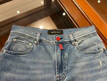 KITON キトン メンズ デニムパンツ ジーンズ ロング丈 ブルー W30 ウォッシュ加工 カジュアル コットン_画像7