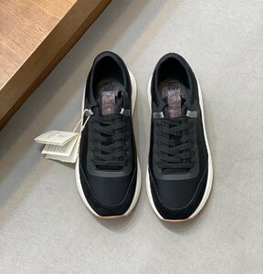 BRUNELLO CUCINELLI Brunello Cucinelli men's walking shoes sneakers low cut sport shoes EU40 size black 