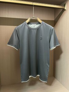 BRUNELLO CUCINELLI(ブルネロ クチネリ) メンズ半袖T-シャツ 丸首 綿 トップス カットソー クルーネック XL/52サイズ グレー