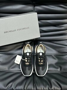 BRUNELLO CUCINELLI Brunello Cucinelli men's sneakers walking shoes low cut sport shoes EU40 size black 