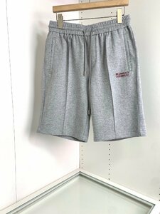 BRUNELLO CUCINELLI(ブルネロ クチネリ)メンズスエットパンツ ハーフパンツ ショートパンツ L 杢グレー 半パン 綿スポーツ短パン ショーツ