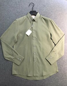 BRUNELLO CUCINELLI(ブルネロ クチネリ) メンズリネンシャツ 長袖シャツ トップス カジュアルシャツ 麻 グリーン Lサイズ 春夏 紳士服