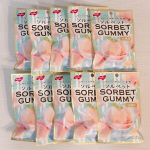 NOBEL SORBET GUMMYノーベル ソルベットグミ 白桃味 10袋賞味期限 2025.01