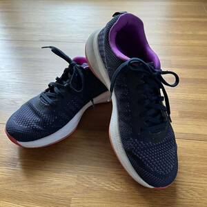  Skechers sneakers 24cm navy x purple ( pink ) skechers textile upper balance
