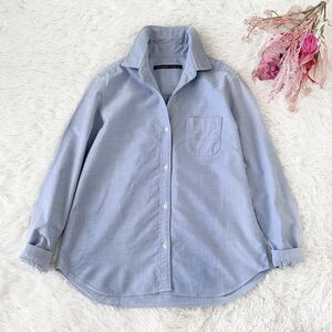 【美品】SPICK&SPAN コットン100％ 長袖 シャツ ブルー