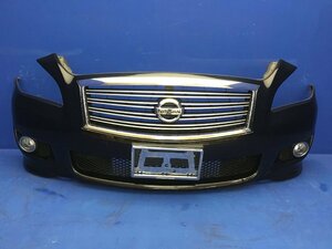 Nissan Y51 Fuga 前期 タイプS Genuine フロント Bumper Black カラーNO:KH3　　 2400898　2階　 城