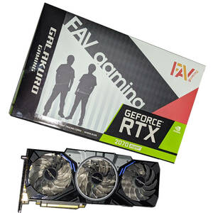 【中古】玄人志向 GG-RTX2070SP-E8GB/FAVgaming [NVIDIA GeForce RTX 2070 SUPER PCIe3.0x16 補助ピン8+6]