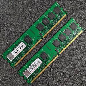 【中古】DDR2メモリ 2GB(1GB2枚組) Transcend JM2GDDR2-8K [DDR2-800 PC2-6400]