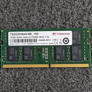 【中古】DDR4 SODIMM 16GB1枚 Transcend TS2GSH64V4B [DDR4-2400 PC4-19200]