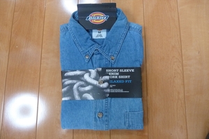 Dickies　ディッキーズ デニム半袖シャツ　作業服　M(アメリカサイズ )　未使用タグ付き