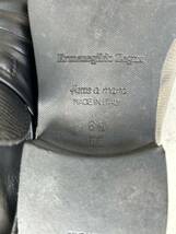 中古　エルメネジルド ゼニア　ブラックカーフ型押し　ローファー サイズ6.5 25cm位_画像4