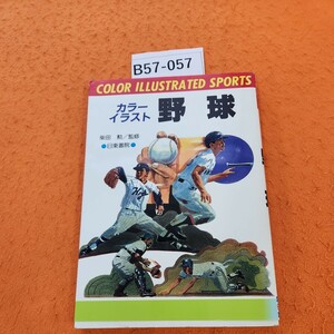 B57-057 カラーイラスト 野球 柴田 勲 監修 表紙破れあり。