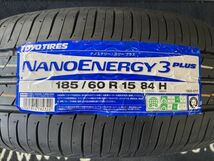 ◆在庫あり! 2本set 185/60R15 185/60-15 TOYOナノエナジー3+ アクア カローラ シエンタ ヤリス フィット スイフト タイヤ交換 相模原 座間_画像2