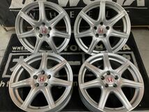 ◆状態良好!! ホンダ FN2 シビック タイプR ユーロ 純正 18×7.5J+55 114.3/5H ホイール4本SET!! シルバー 流用等 オデッセイ アコード_画像1