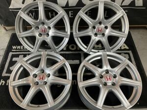 ◆状態良好!! ホンダ FN2 シビック タイプR ユーロ 純正 18×7.5J+55 114.3/5H ホイール4本SET!! シルバー 流用等 オデッセイ アコード