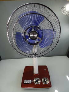  Hitachi H-636 shape feather width 30cm blue 3 sheets wings root electric fan Showa Retro consumer electronics used 