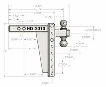 ■ヒッチボールマウント BULLETPROOF HITCHES 2インチ角 ヘビーデューティー 10インチドロップ/ライズ 中古_画像6