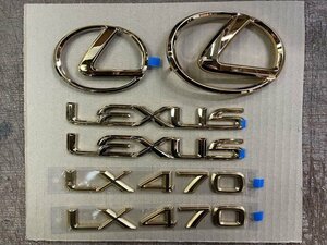 ■レクサス LX470 LEXUS エンブレムセット 純正 ゴールド 金 新品