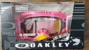 未使用 OAKLEYオークリー MX GOGGLE ゴーグル O FRAME2.0 オーフレイム クリアーレンズ 桃黄ピンクイエロー色アンチフォグスモークレンズ付