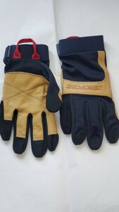 未使用品 montbell モンベル Belay Gloves ビレイグローブ Lサイズ 男女兼用 手囲い24.5-26.5cmポリエステル 合成皮革 やぎ革 登山キャンプ