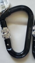 カラビナCARABINER 2個セット BIGMAN ACE4-11BK KN24-8引張り強度 2.4t 黒スクリューゲート ビッグマン工作所#台湾製 登山救助山岳確保山歩_画像5