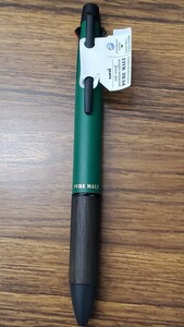 未使用品PURE MALTピュアモルトoak wood ジェットストリーム油性ボールペン 0.5mmインク色 黒赤青緑MSXE5-2005-05 uni軸色ホリデイグリーン