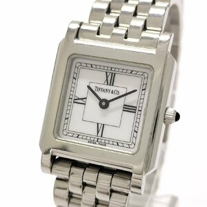 ●ジャンク ティファニー TIFFANY&Co. クラシックスクエア レディース腕時計 SS クオーツ 中古[Jコレ]D30TA59