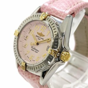 ●ジャンク ブライトリング BREITLING カリスティーノビコロ B52345 レディース腕時計 SS クオーツ ピンク文字盤 中古[Jコレ]D30TA61の画像2