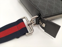 【中古】GUCCI ショルダーバッグ GGスプリーム PVC レザー グレー 474137_画像6