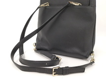 【中古】kate spade リュックサック ドッグ レザー ブラック PXRU9386_画像7