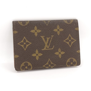 【中古】LOUIS VUITTON ポルト 2 カルト ヴェルティカル 定期入れ パスケース モノグラム M60533