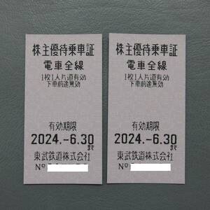 ◇東武鉄道　株主優待乗車証　２枚◇