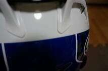 Arai VZ-RAM タイラ ヘルメット TairaRacing TAIRA REPLICA HELMET ブルー色 アライ 平 忠彦 選手 レプリカ GPライダー レーシング_画像6