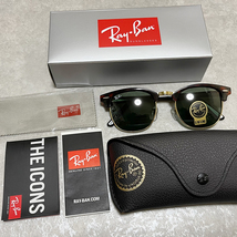 [新品付属品完備☆送料込み] RayBan レイバン クラブマスター サングラス CLUBMASTER RB3016 ベッ甲_画像1