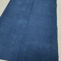 【時代布】 木綿 藍染め 無地 2枚 合計約380cm 生地 古布 古裂 アンティーク リメイク素材 A-924_画像2