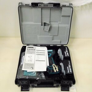 【F】新品 未使用 makita マキタ 充電式インパクトドライバー TD173DRGX ブルー 青 バッテリー2個 フルセット【質屋・リサイクルマート宇部