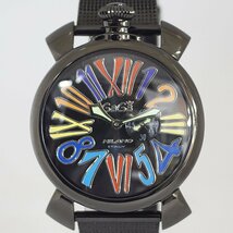 F☆GaGa MILANO ガガミラノ マヌアーレ SLIM 46MM ブラックPVD 5082.1 メンズ腕時計 クォーツ ☆質屋・リサイクルマート宇部店☆_画像1