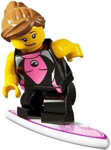 LEGO Surfer Girl　レゴブロック街シリーズミニフィギュアシリーズミニフィグサーファー廃盤品
