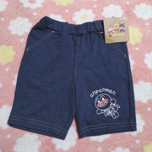 【新品・タグ付き】アンパンマン ハーフパンツ ズボン 90 ネイビー 夏