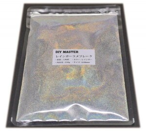 DIY MASTER レインボー ラメ フレーク 0.08mm 250g　(検 塗料 スプレー ラメパウダー