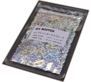 DIY MASTER レインボー ラメ フレーク ロング 25g(※ワケあり在庫処分品)　(検 ネイル ウレタン 塗装 マジョーラ