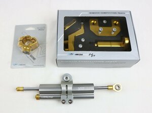 [ stock limit ]EG188-078C YSS steering damper (RACING TYPE titanium )& DMK-YA-05-G( Gold ) DIMOTIV mount kit YZF-R3 *15-