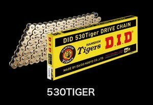 DID( large same industry ) for motorcycle chain 530TIGER-120 G&B calking joint D.I.D× Hanshin Tigers collaboration chain ( Gold & black ) limited amount 