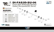 【在庫限り】DIMOTIV di-fas3d-su-06 3Dフロントアクスルスライダー ゴールド GSX-R1000 '12-'16_画像3