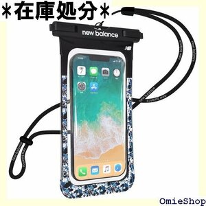 new balance 防水ケース スマホ ニューバ ラップ付き スマートフォン ポーチ ブラック×ノースシー 315